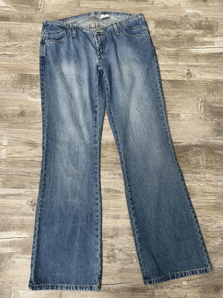 Pantalones de mezclilla Manager tiro bajo bootcut para mujer talla W30 L32 Foto 1 de 4