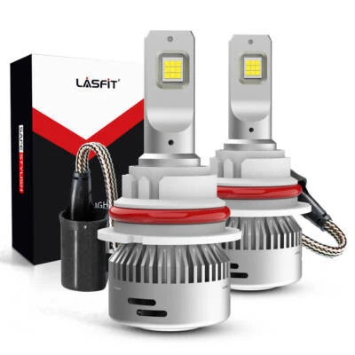 LASFIT 9004 LED Headlight Bulbs Dual High and Low Beam Super Bright 60W 6000LM - Image 1 of 4
