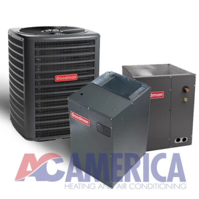 4 Ton 16 SEER Two Stage Goodman Heat Pump System GSZC160481 MBVC2000 CAPF4961D6 - Image 1 of 4