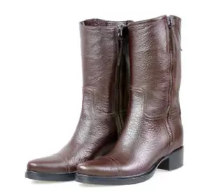 AUTÉNTICAS BOTAS MIU MIU 5U8936 MARRÓN PIEL DE BÚFALO NUEVAS US 8 EU 38,5 - Imagen 1 de 11