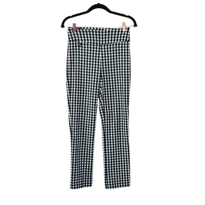 Joseph Ribkoff Womens Pants Size 4 Gingham Plaid Stretch Pull On Slim Leg Retro - Picture 1 of 6