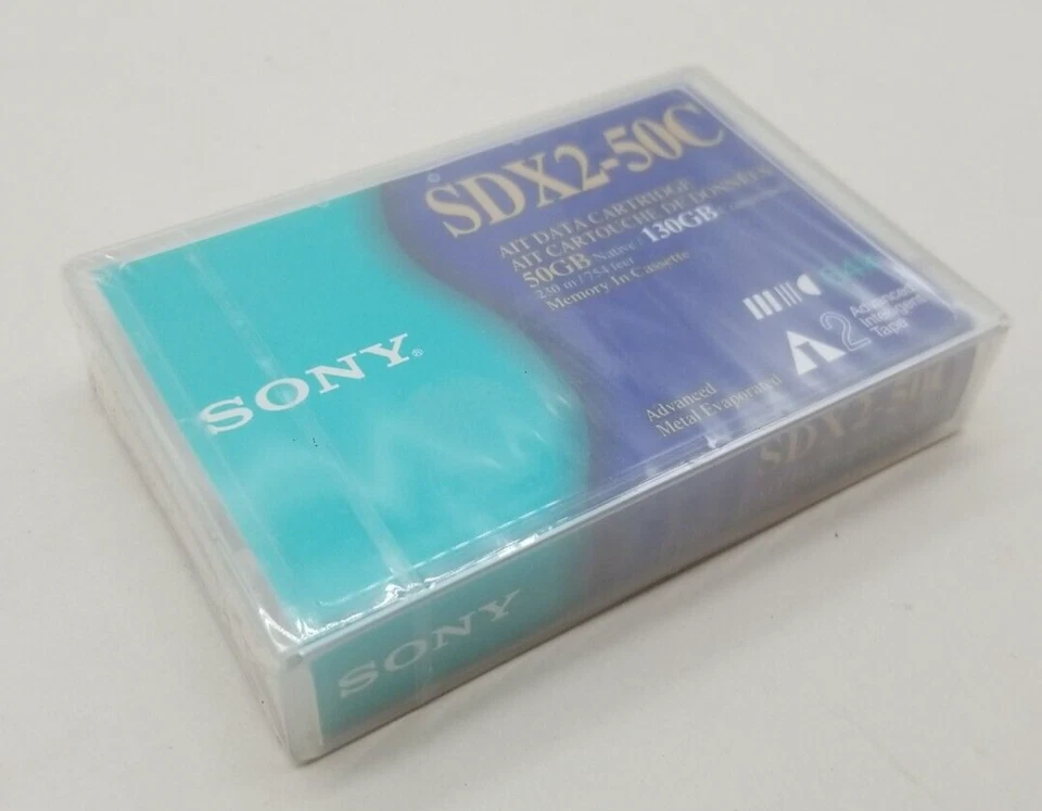 Cartucho de datos Sony SDX2-50C AIT 50/130 GB 64 k 230 m/754 pies Foto 1 de 4
