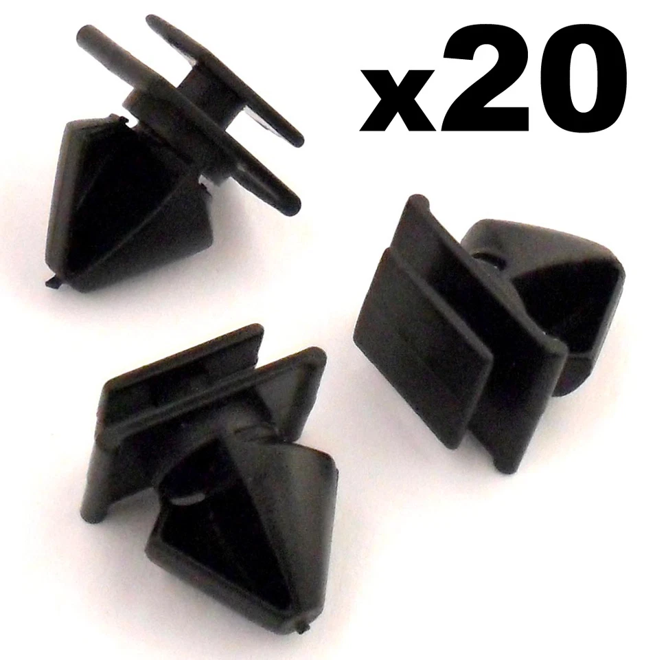 20x PEUGEOT 406 plastique clips BORDURE POUR PORTE MOULURE côté / Pare choc - Photo 1/1