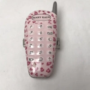 Mary Kay Cosmetics Pink White Cell Phone Shaped Hinged Porcelain Trinket Box - Picture 1 of 3