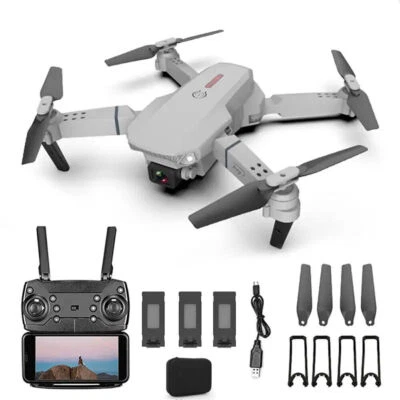 3 Batteries Pro Drone 4K Selfie Camera Wifi Fpv Foldable Rc Quadcopter UK - Image 1 of 4