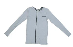 Lil Legs Ribbed Lounge Set Pajama Top Blue Long Sleeve Sleep Shirt Girls 12Y - Picture 1 of 10