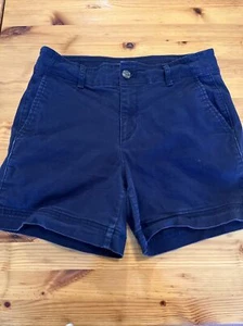 Gap For Good Navy Blue Shorts Women’s Size 0 Inseam 5in Chino Uniform School - Picture 1 of 6