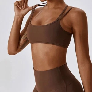 Seamless Yoga Bra Breathable Sports Bra Anti-sweat Fitness Top Women Push up Top - Picture 1 of 29