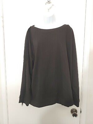 Women's Levi's Black Sweatshirt With Fringe On The Sleeves Plus Size 3X • 24.99€