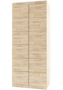 zweitüriger Kleiderschrank Schrank 2d laminierte Platte Flur OSKAR Breite 90cm