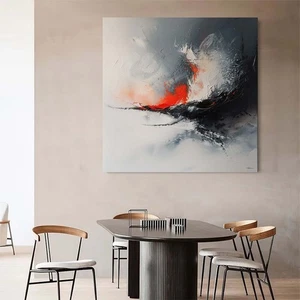 Abstract Modern Handmade Oil Painting On Canvas Home Decor Living Room Gray - Picture 1 of 6