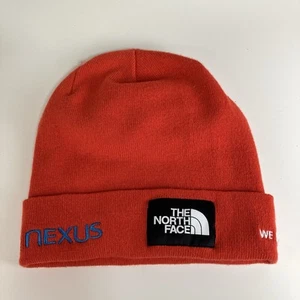 The North Face x Nexus Corporation Beanie Cap Hat Unisex One Size Red - Picture 1 of 7