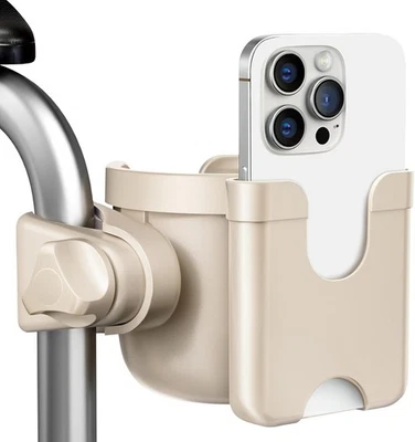 Suporte universal para telefone garrafa copo para cadeira de rodas carrinho andador bicicleta scooter - Imagem 1 de 4
