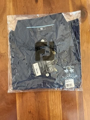 FootJoy Men’s Tonal Dot Print Polo Navy XL W/Logo NWT CG-254 - Image 1 of 2