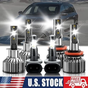 For Kia Sorento Base/EX/LX 2011-2013 6x LED Headlight Bulb + Fog Light Kit 6500K - Foto 1 di 11