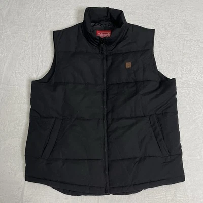 Chaleco acolchado de microfibra Coleman para hombre talla mediana negro Foto 1 de 4