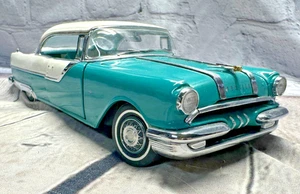 Franklin Mint Pontiac Star Chief 1955 - White Teal 1:24 Diecast Sunstar Hard Top - Picture 1 of 24