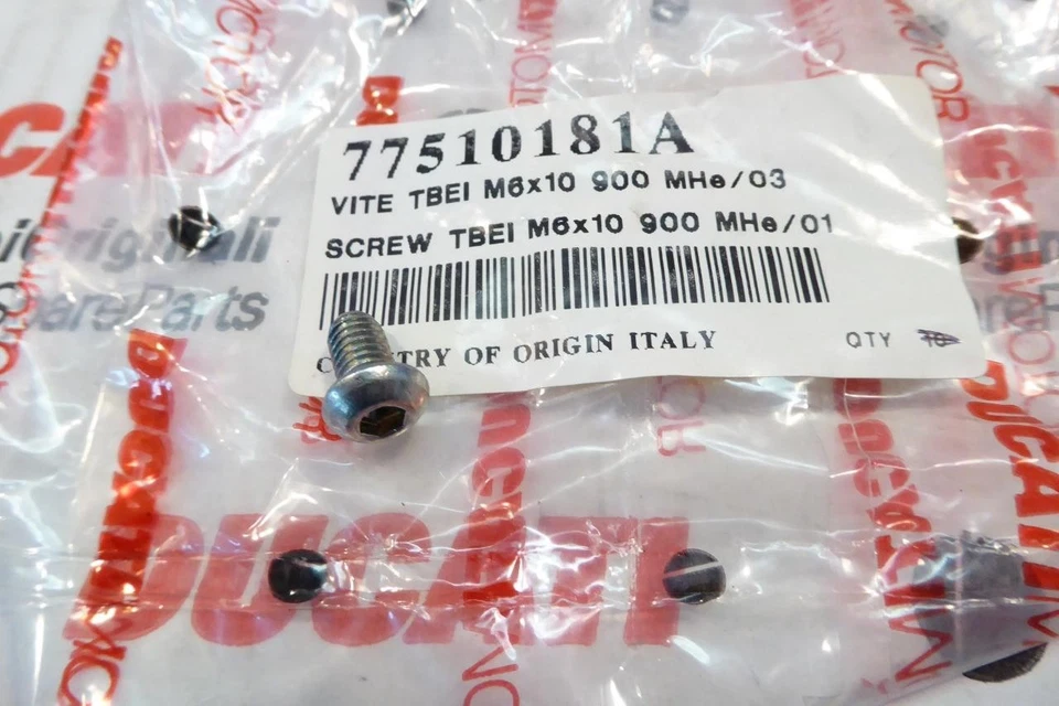 2002-2007 Ducati MH900e 749R 999 foot peg heel guard special screw 77510181A - V - Изображение 1 из 1