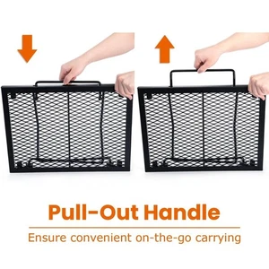 Folding Campfire Grill Grate with Carrying Handle, Portable Camping Grill Ove... - Picture 1 of 8