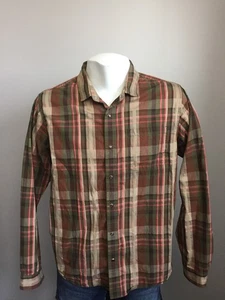 Camisa a Cuadros Prana Para Hombre Perla Respirar Algodón Orgánico L Verde Rosa Respirar - Imagen 1 de 7