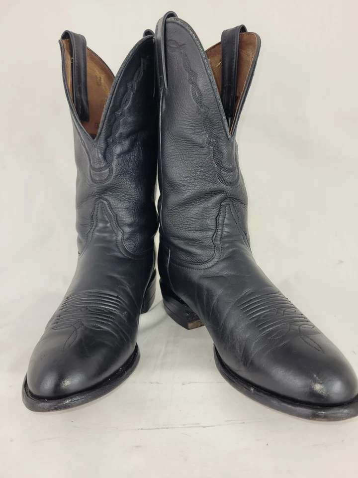 Tony Lama женщин ковбойские сапоги из черной кожи Roper размер 7,5 B очень изящный!!! 👀 - Изображение 1 из 4