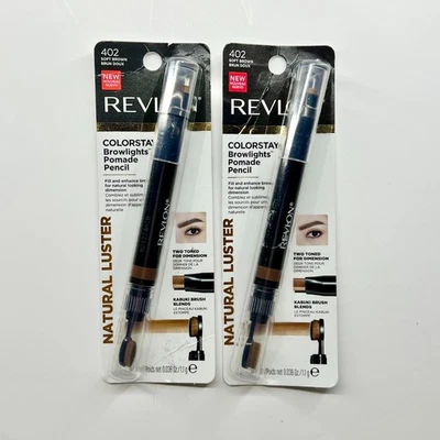 (2Pack) Revlon ColorStay Browlights Pomade Pencil- 402 SOFT BROWN - Image 1 of 2