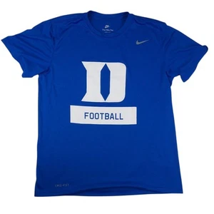 Duke Blue Devils Nike Tee Mens Large Dri Fit T Shirt Blue Short Sleeve Football - Picture 1 of 7