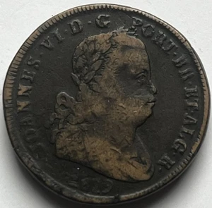 Portugal 1819 King João VI 40 Reis Copper Coin - Picture 1 of 3
