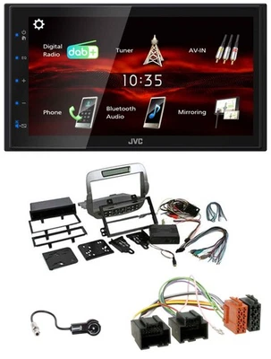 JVC USB Bluetooth MP3 DAB 2DIN Autoradio für Chevrolet Camaro 2010-2015 silber - Bild 1 von 4