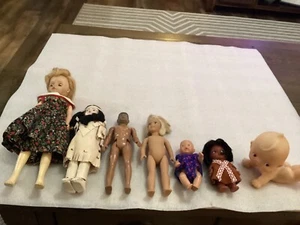 7 VINTAGE DOLLS VARIETY OF DOLLS - Picture 1 of 16