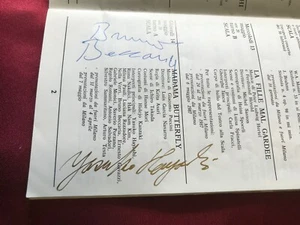 Autographs YASUKO HAYASHI & BRUNO BECCARIA-Opera House "LA SCALA" Milano-Japan - Picture 1 of 5