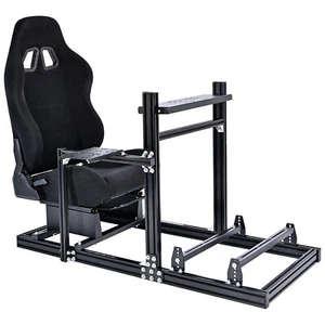 Zootopo F1 Aluminum Alloy Racing Simulator Stand With Black Seat Fit G29 G923 - Afbeelding 1 van 20
