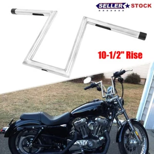 1" 25MM Z Bar Hanger Handlebar 10-1/2" Rise Bar for Harley Sportster 883 XL - Picture 1 of 11