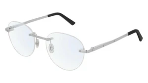 Gafas unisex Cartier redondas sin montura de metal plateado 53-19-140 mm CT0109O 002 - Imagen 1 de 2
