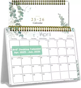 Small Desk Calendar 2025-2026 - Standing 2025 Calendar, APR.2025 to JUN.2026, 8" - Picture 1 of 12