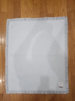 Love Little Giraffe Azul Sherpa/Satén Borde Bebé Manta Lovey Súper Suave Esponjosa Foto 1 de 4