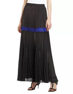 NEU BCBGMAXAZRIA SCHWARZ KOMBI DALLIN PLISSEE VOLLER ROCK RWY3D549/M570A GRÖSSE S - Bild 1 von 3