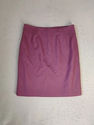 Falda JG Hook para mujer 14 púrpura forrada de lana frente plano liso espalda cremallera recta EE. UU. Foto 1 de 4