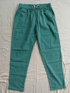 Women's Summer Drawstring Elastic Waist Casual Pants Green S - Picture 1 of 5