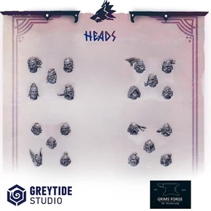 Primal Hounds: Heads (5) - von GreyTide Studios | Grimdark | Upgrade Kit | - Bild 1 von 5
