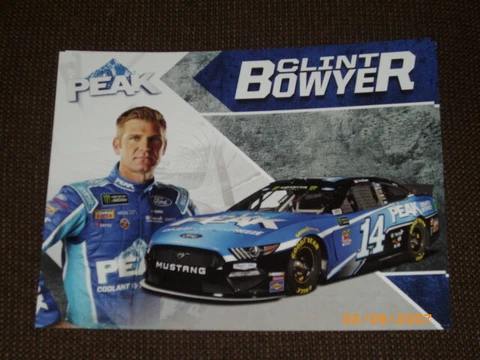 2019 CLINT BOWYER #14 PEAK NASCAR POSTCARD Cover