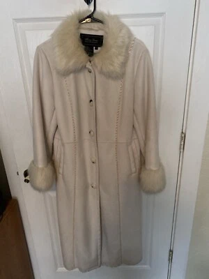 ABRIGO TERRY LEWIS Lux INVIERNO BLANCO IMITACIÓN CUERO Y PIEL PARA MUJER TALLA PEQUEÑA X-PEQUEÑO Foto 1 de 4