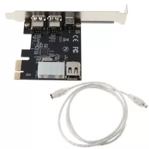 PCIe x1 3 Ports 1394A Firewire Expansion Card, PCI E (1X) to External IEEE 1394 - Picture 1 of 8