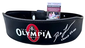 CINTURÓN ELEVADOR DE CUERO FIRMADO POR DEREK LUNSFORD MR OLYMPIA CHAMP CHAMP JSA CERTIFICADO DE AUTENTICIDAD RACC C - Imagen 1 de 1