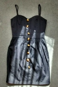 Vestido Miso Náutico Azul Marino con Botones Dorados Talla 8 - Imagen 1 de 3