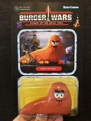 Juguete Jabba The Nug personalizado McDonalds hecho a mano de Star Wars en tarjeta personalizada Foto 1 de 2