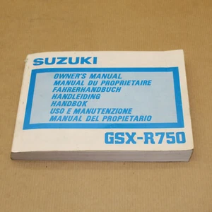MANUEL DU PROPRIETAIRE ET D'UTILISATION SUZUKI GSX-R 750 1988 GSXR - Photo 1/5