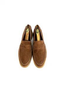 Andrea Ventura Firenze Sailor Brown Suede Loafers Slip On Shoes Men Size 11 - Picture 1 of 12