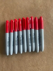 Marcadores permanentes Sharpie Super Sharpie, punta fina, rojo, paquete de 9 - Imagen 1 de 1