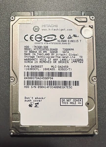 HITACHI 7K320 320GB 7200RPM 2.5" HTS723232L9SA60 SATA Laptop hard disk - Picture 1 of 3